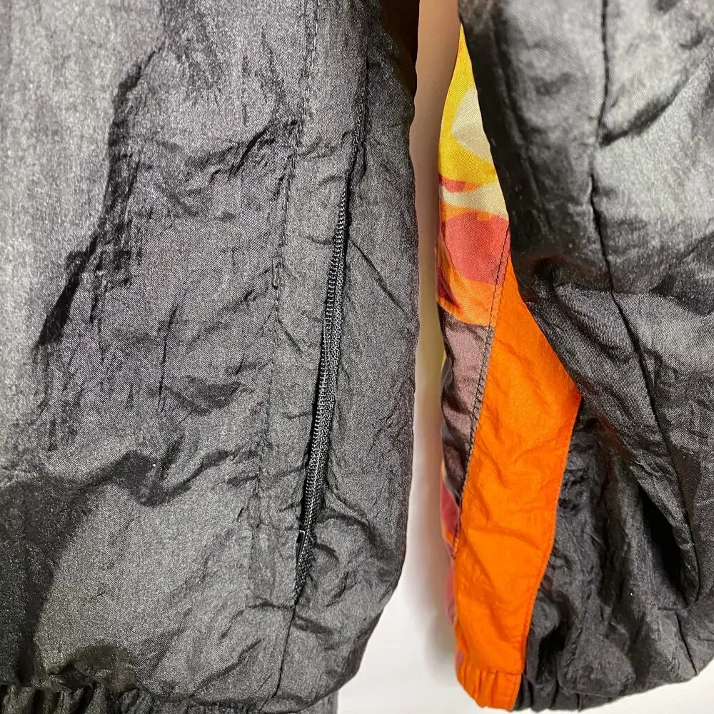 Seek The Label LF Black‎ Brown Orange Nylon Jacket Women's Size X-Small XS